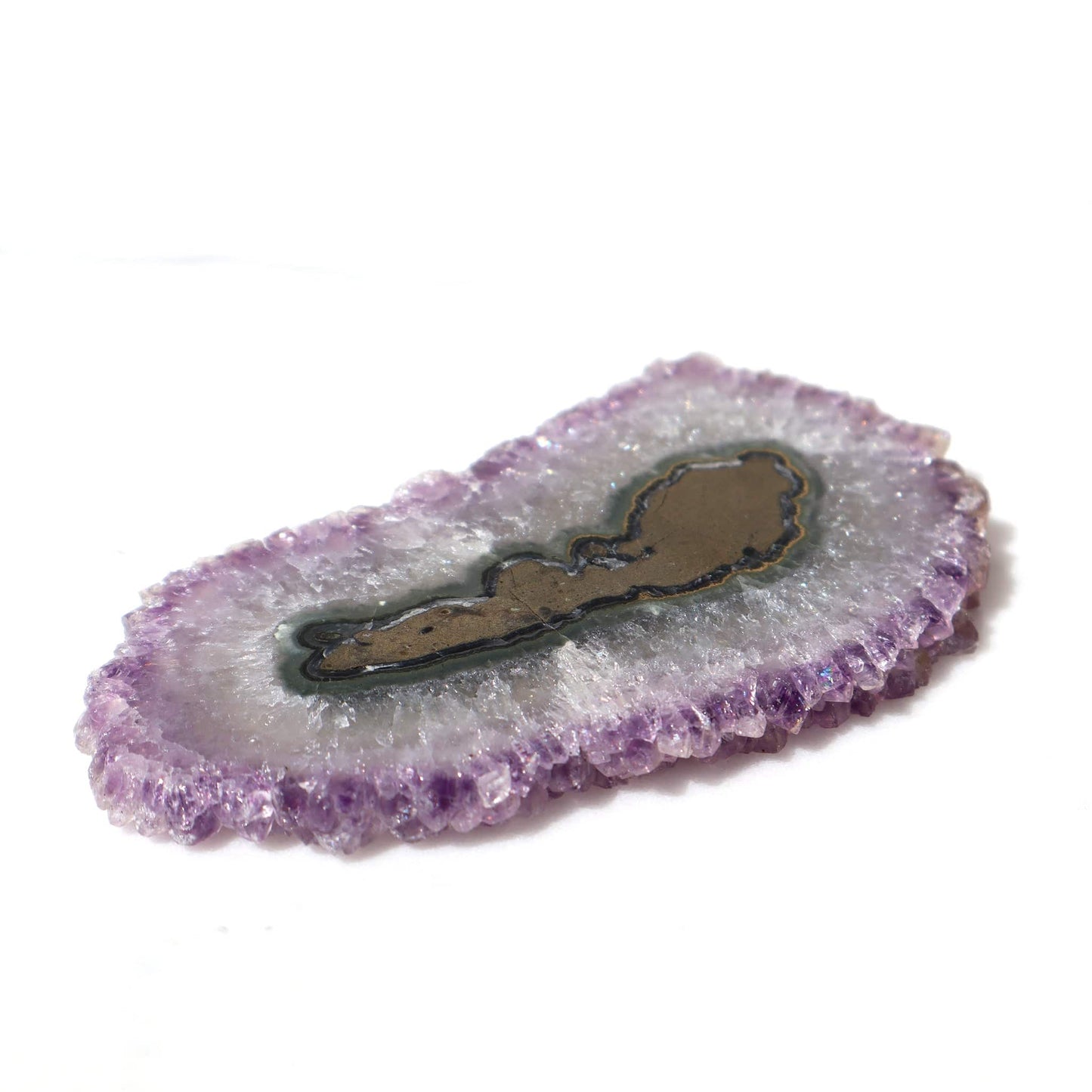 Rare Amethyst Stalactite Slice. Minerals, Crystals, Jasper, rich melange of minerals - Deepest Earth