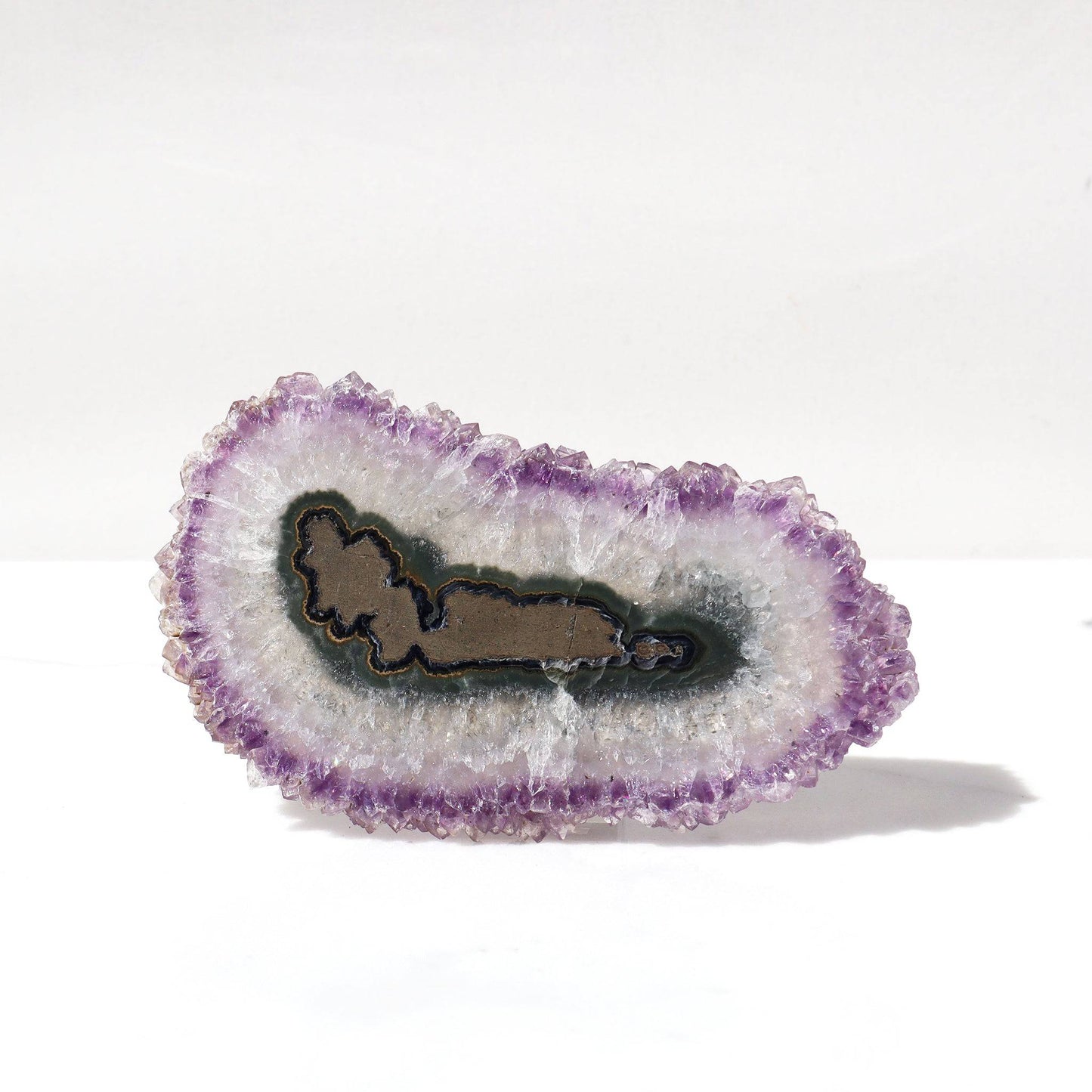 Rare Amethyst Stalactite Slice. Minerals, Crystals, Jasper, rich melange of minerals - Deepest Earth