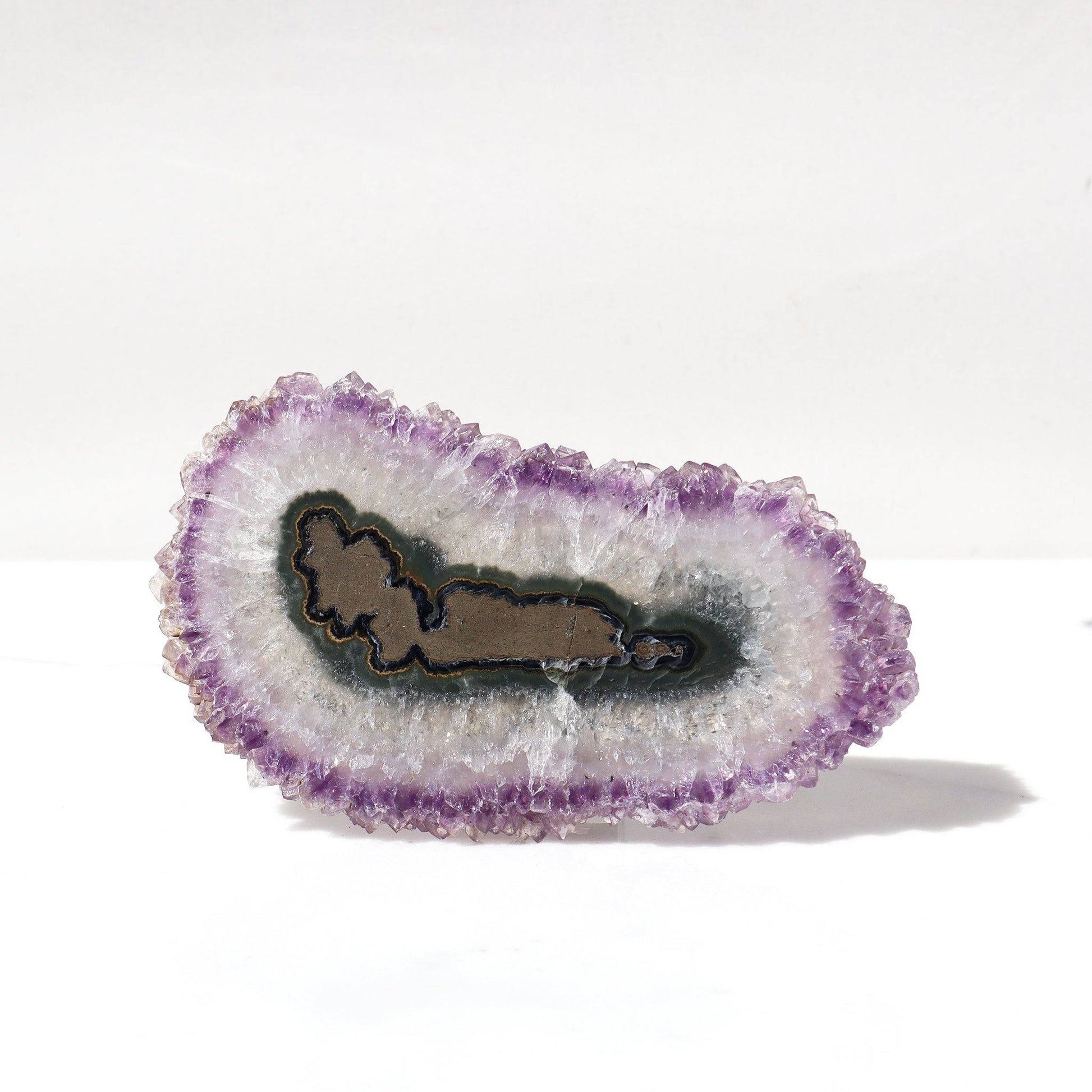Rare Amethyst Stalactite Slice. Minerals, Crystals, Jasper, rich melange of minerals - Deepest Earth