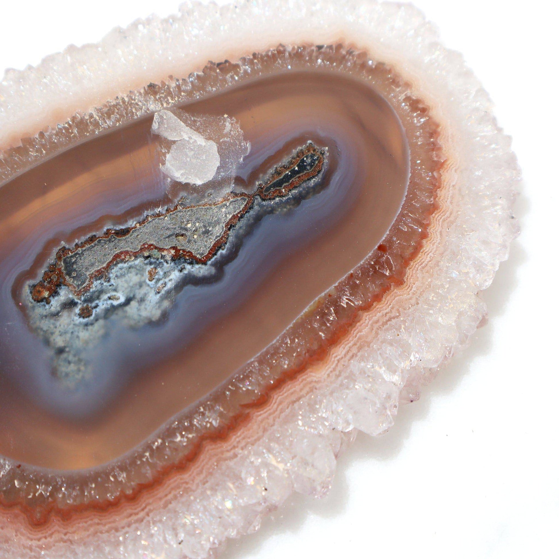 Blue Jasper and Agate Stalactite Slice