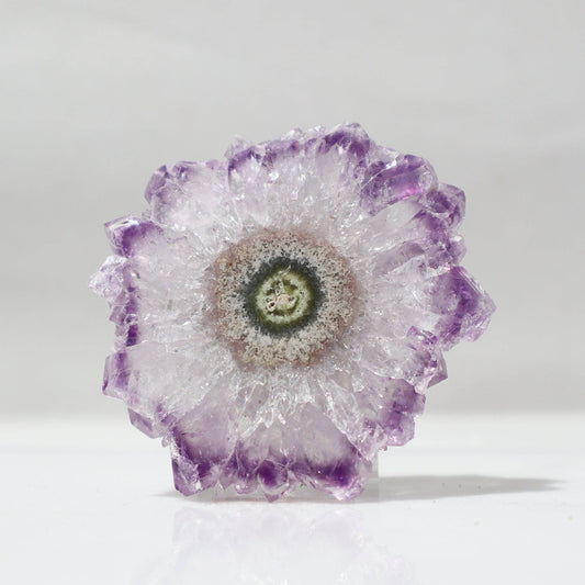 True Purple Star Amethyst Stalactite Slice Home Decor for Sale - Deepest Earth