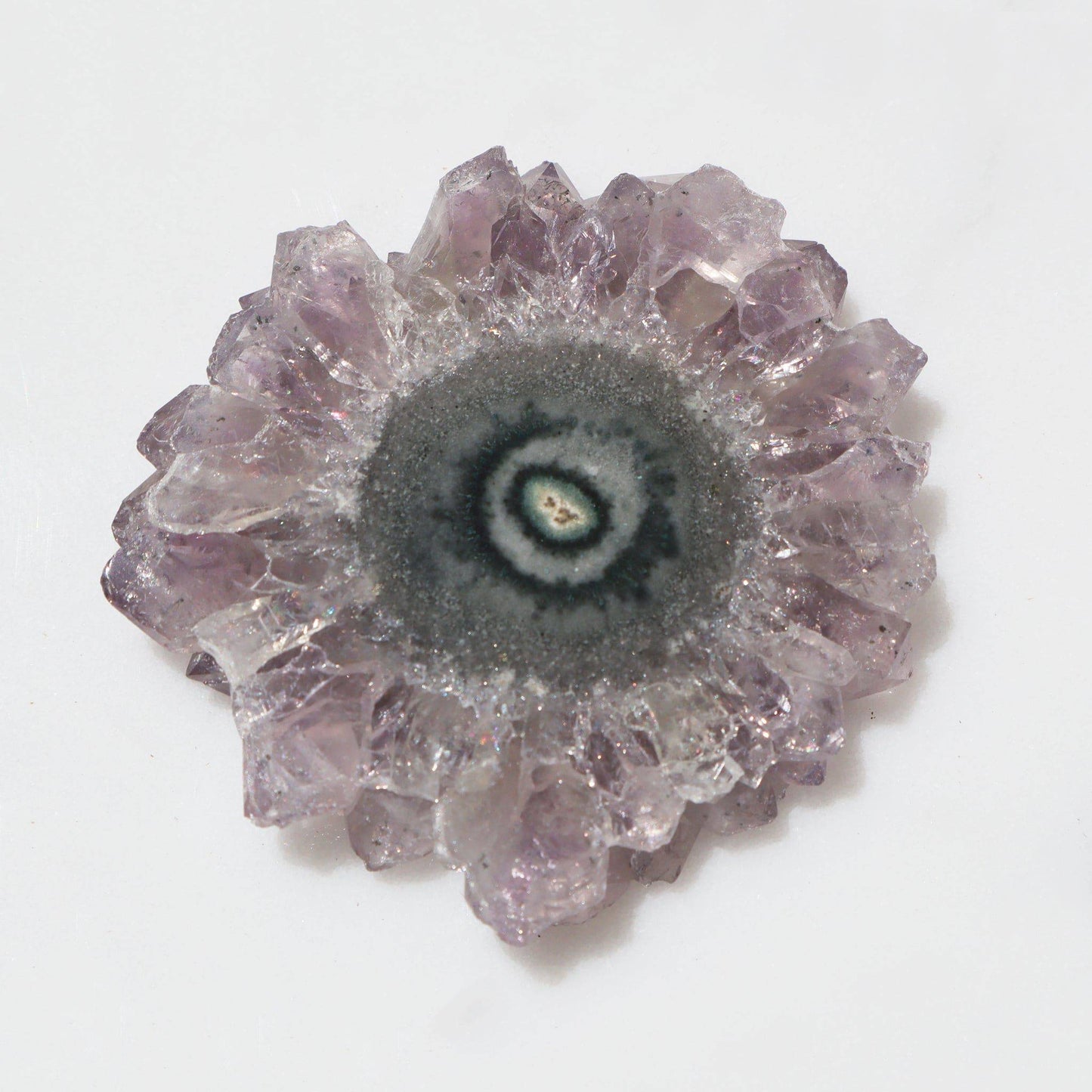 Classic Mineral Amethyst Stalactite Slice