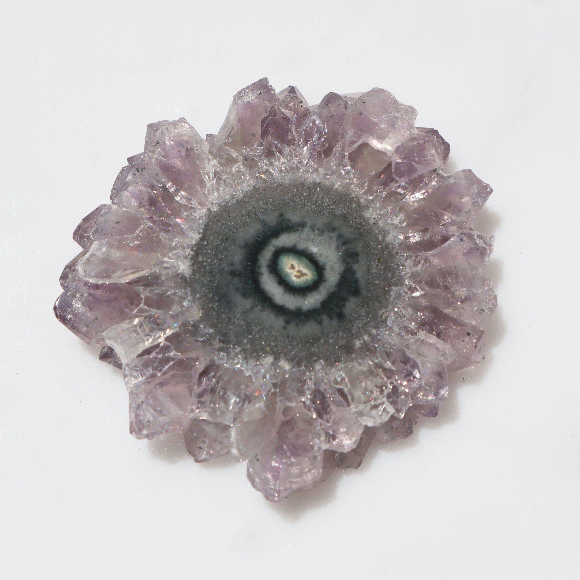 Classic Mineral Amethyst Stalactite Slice