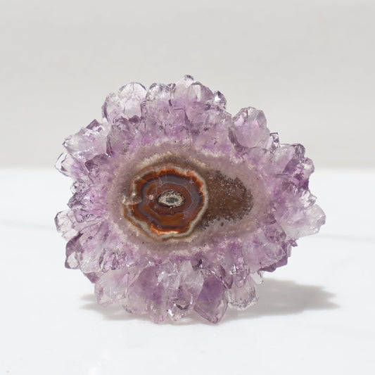 Rare Red Jasper Amethyst Stalactite Eye