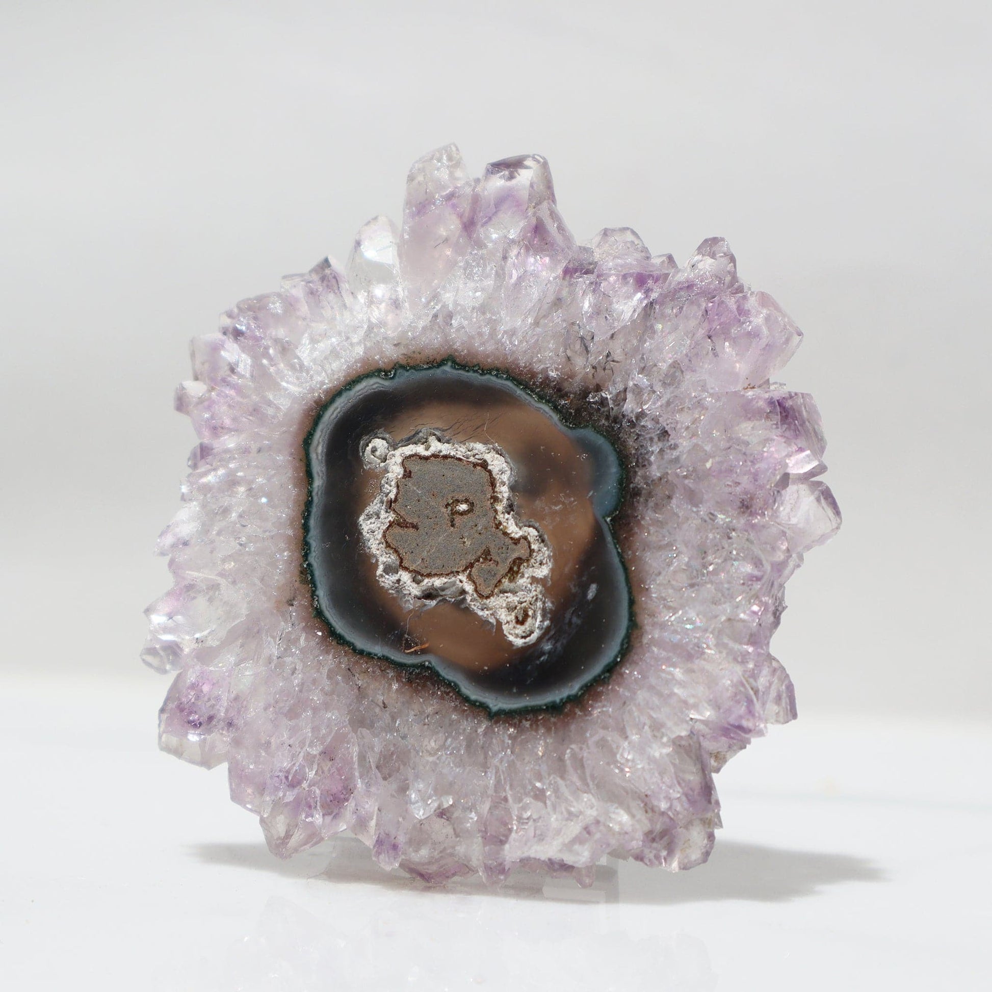 PURPLE-TAN AGATE STALACTITE FLOWER URUGUAY - Deepest Earth
