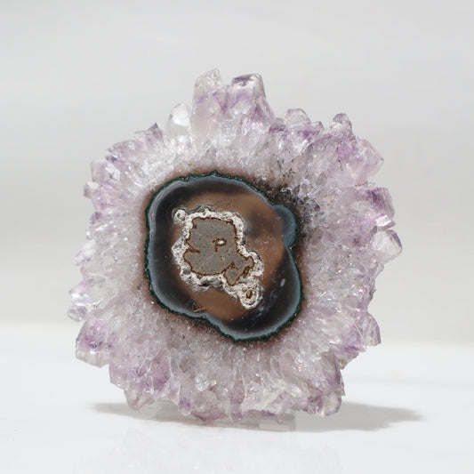 PURPLE-TAN AGATE STALACTITE FLOWER URUGUAY - Deepest Earth