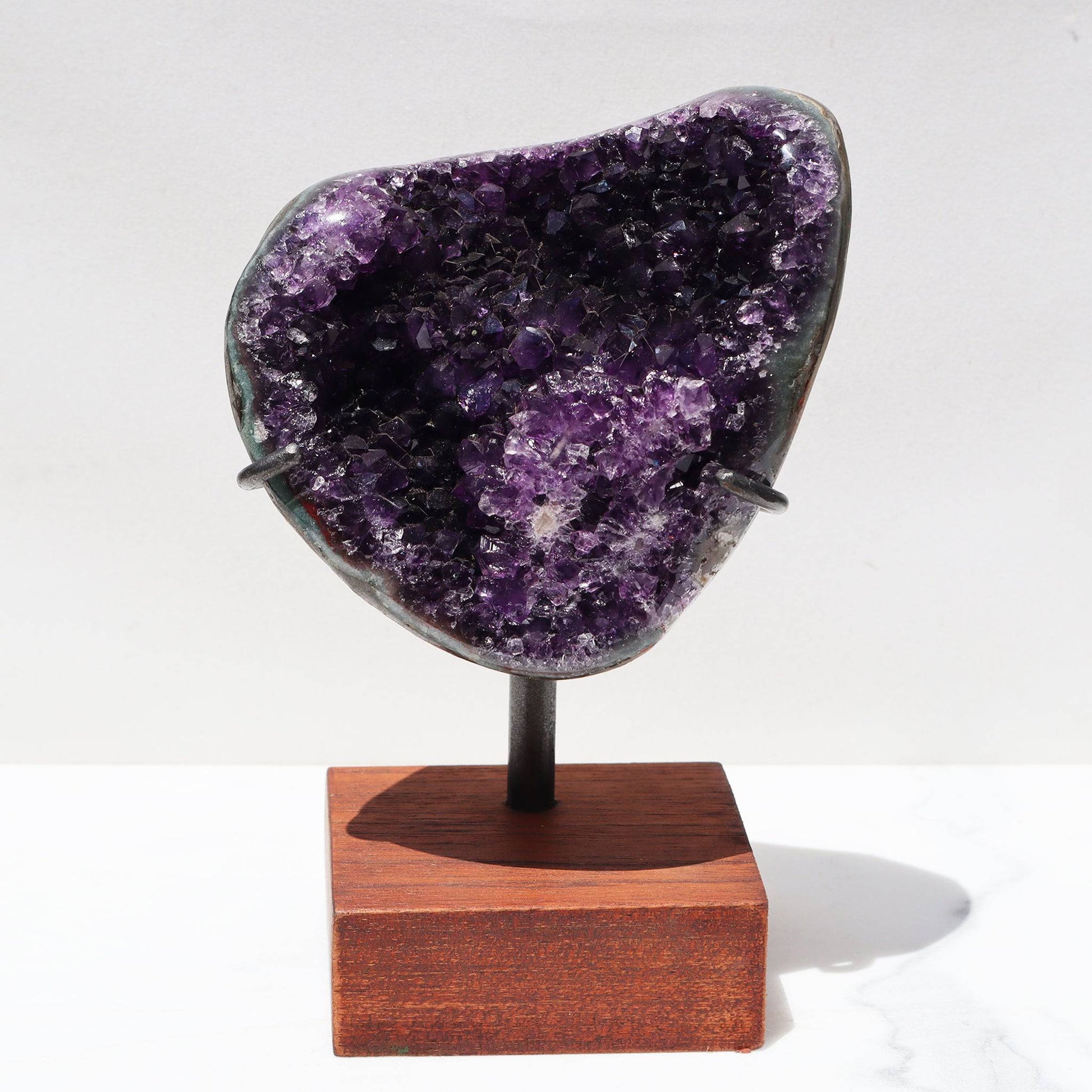 RARE AMETHYST STALACTITES FRAGMENT on STAND