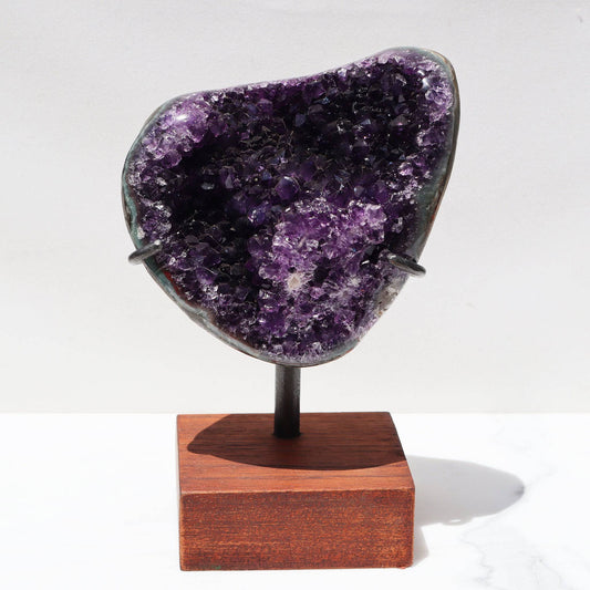 RARE AMETHYST STALACTITES FRAGMENT on STAND