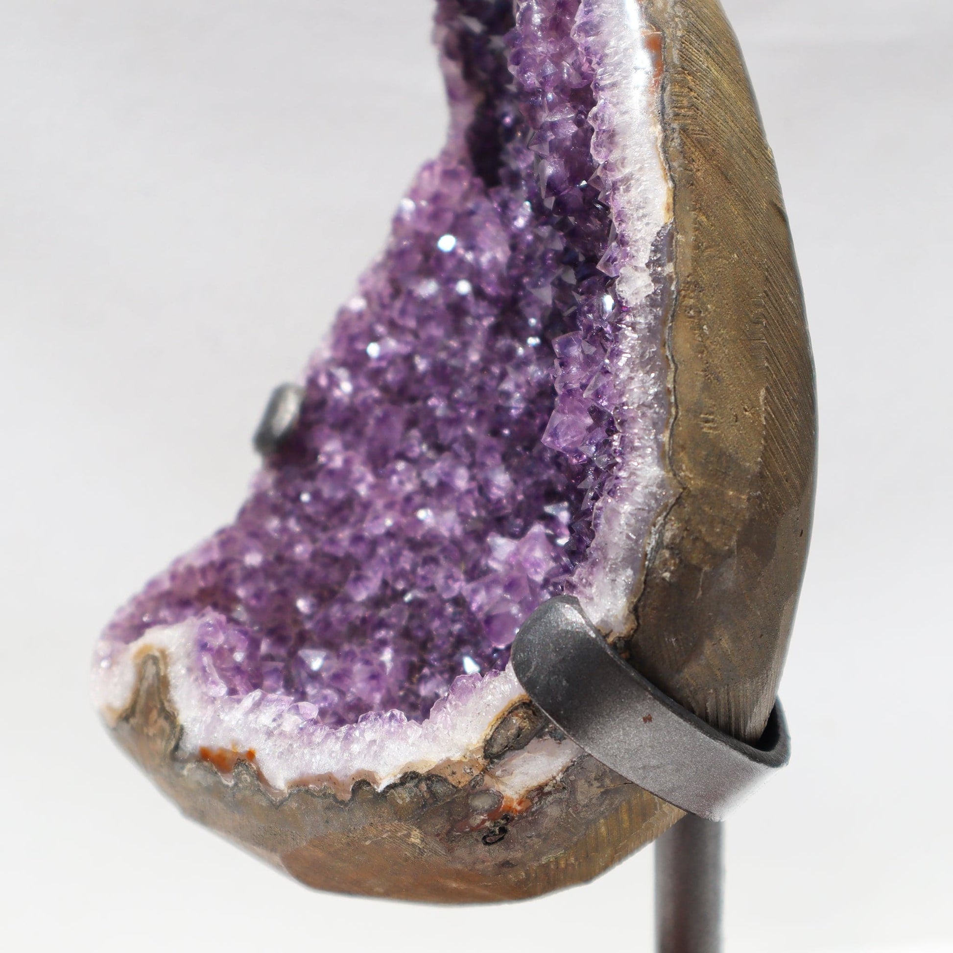 Amethyst Geode Fragment Orchid Purple Quartz on Stand - Deepest Earth