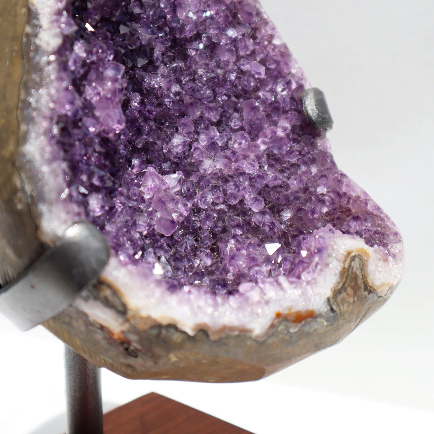 Amethyst Geode Fragment Orchid Purple Quartz on Stand - Deepest Earth