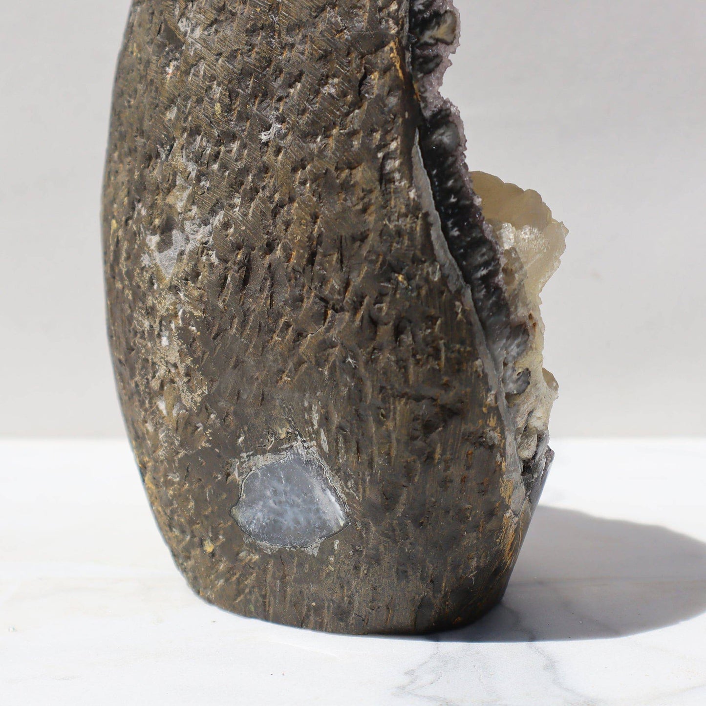 Charcoal Rare Druzy Amethyst - Rosette Flower