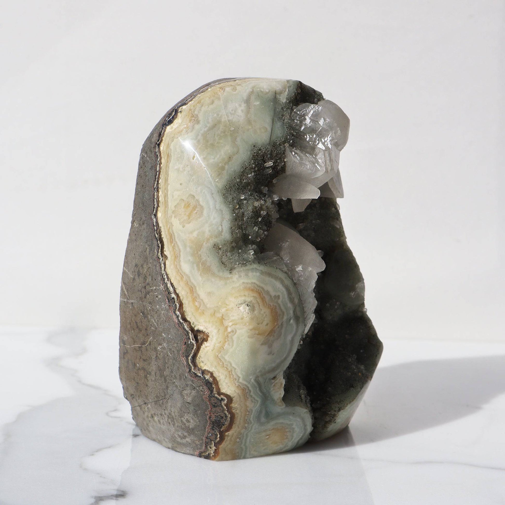 Rare Amethyst Green Druzy Crystals Quartz Custer