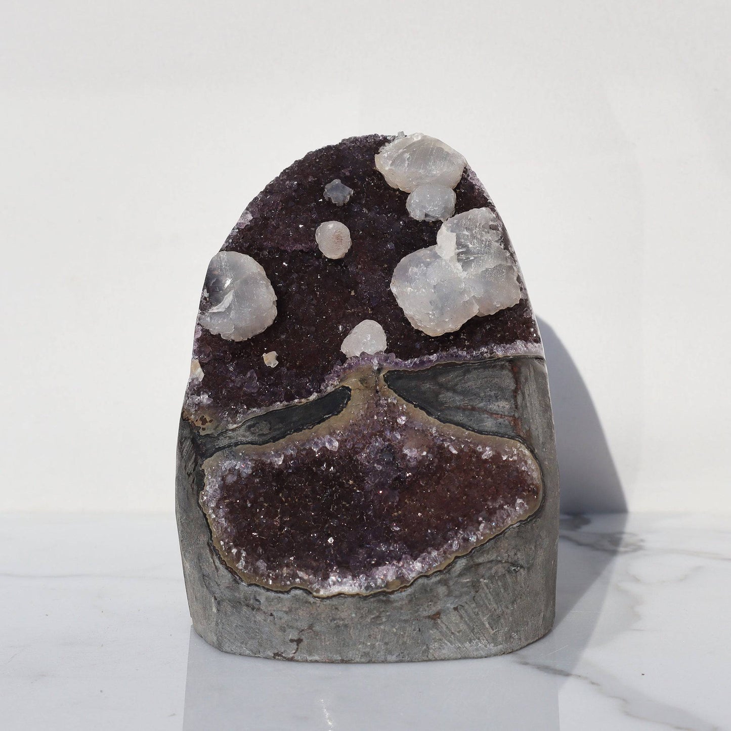 Decorative Array of Calcite Formations Rare from Uruguay, crystals, minerals tabletop geode