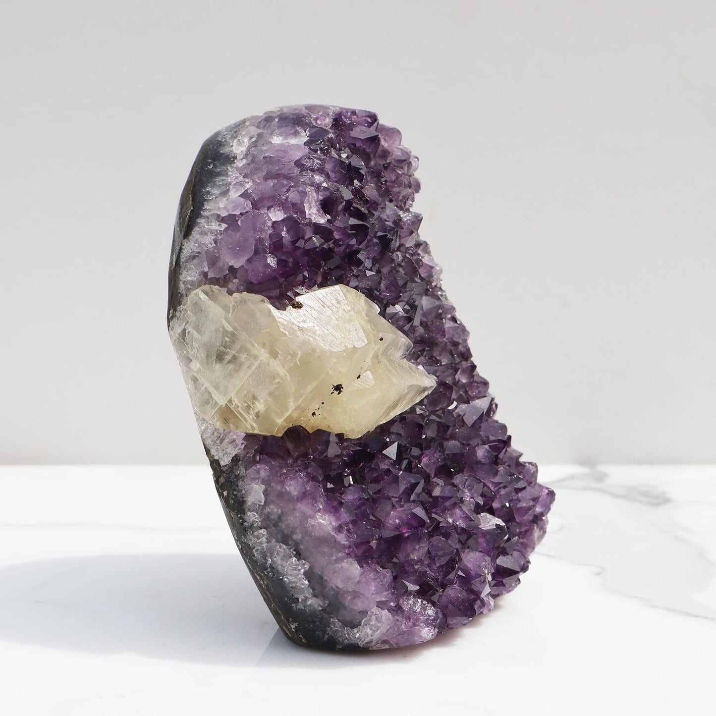Rare geode amethyst large calcite - Deepest Earth