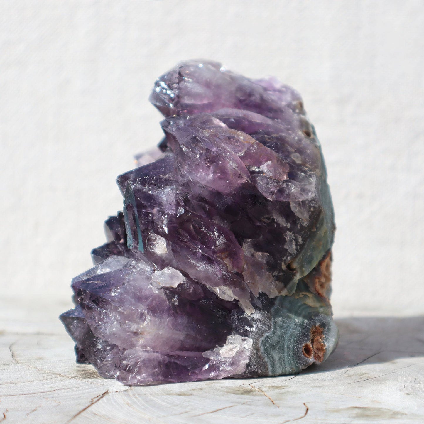 Primal raw large crystals cluster unpolished blue agate - Deepest Earth