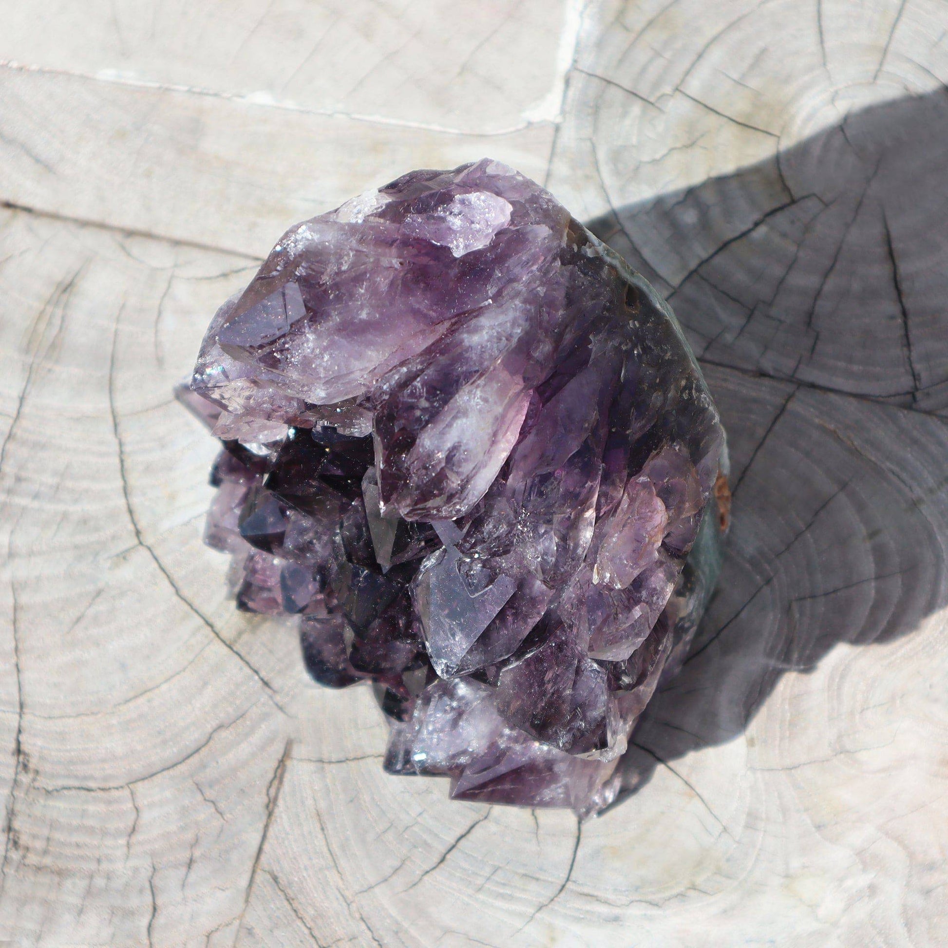 Primal raw large crystals cluster unpolished blue agate - Deepest Earth