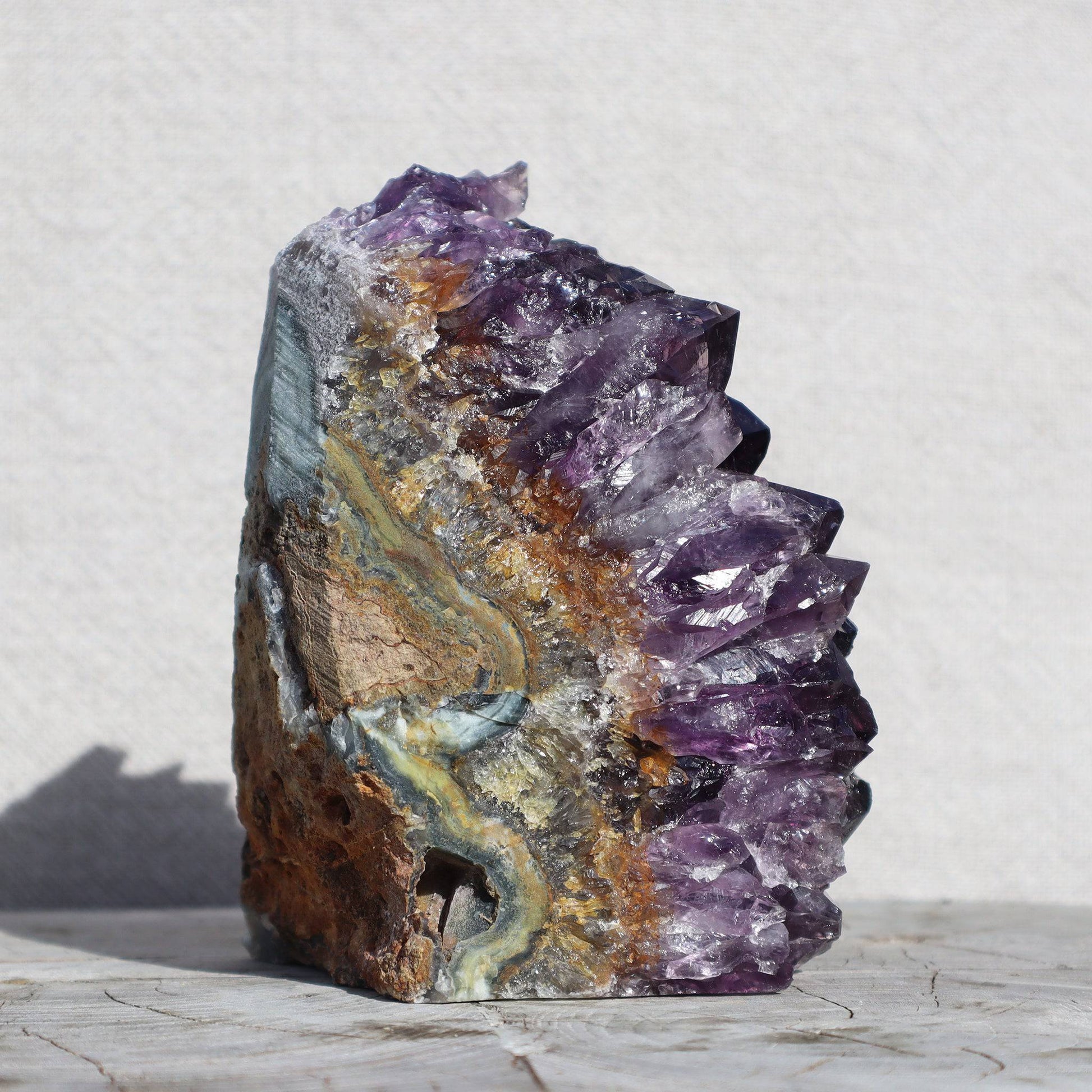 RUSTIC natural art decor amethyst quartz large crystals from Uruguay - Deepest Earth
