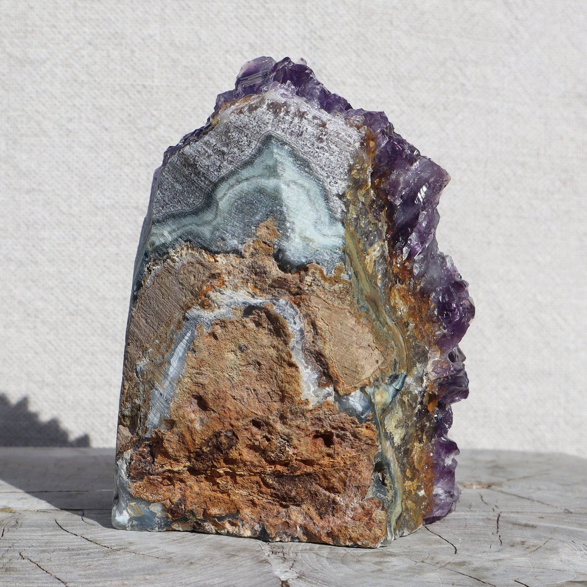 RUSTIC natural art decor amethyst quartz large crystals from Uruguay - Deepest Earth
