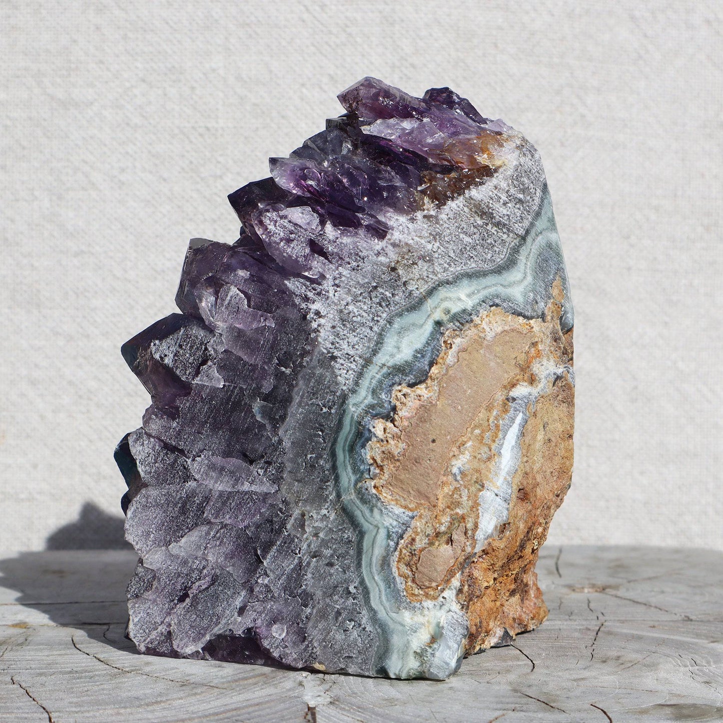 RUSTIC natural art decor amethyst quartz large crystals from Uruguay - Deepest Earth