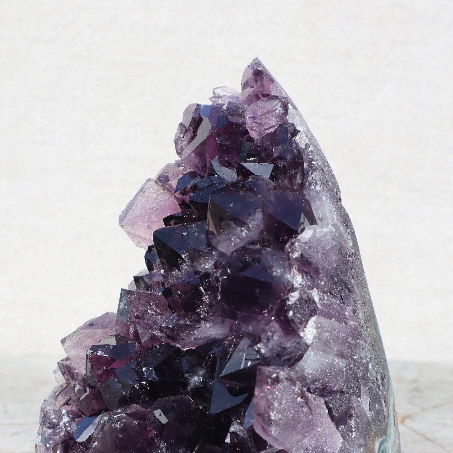 Raw Amethyst Crystals Cluster - Blue and Green Agate