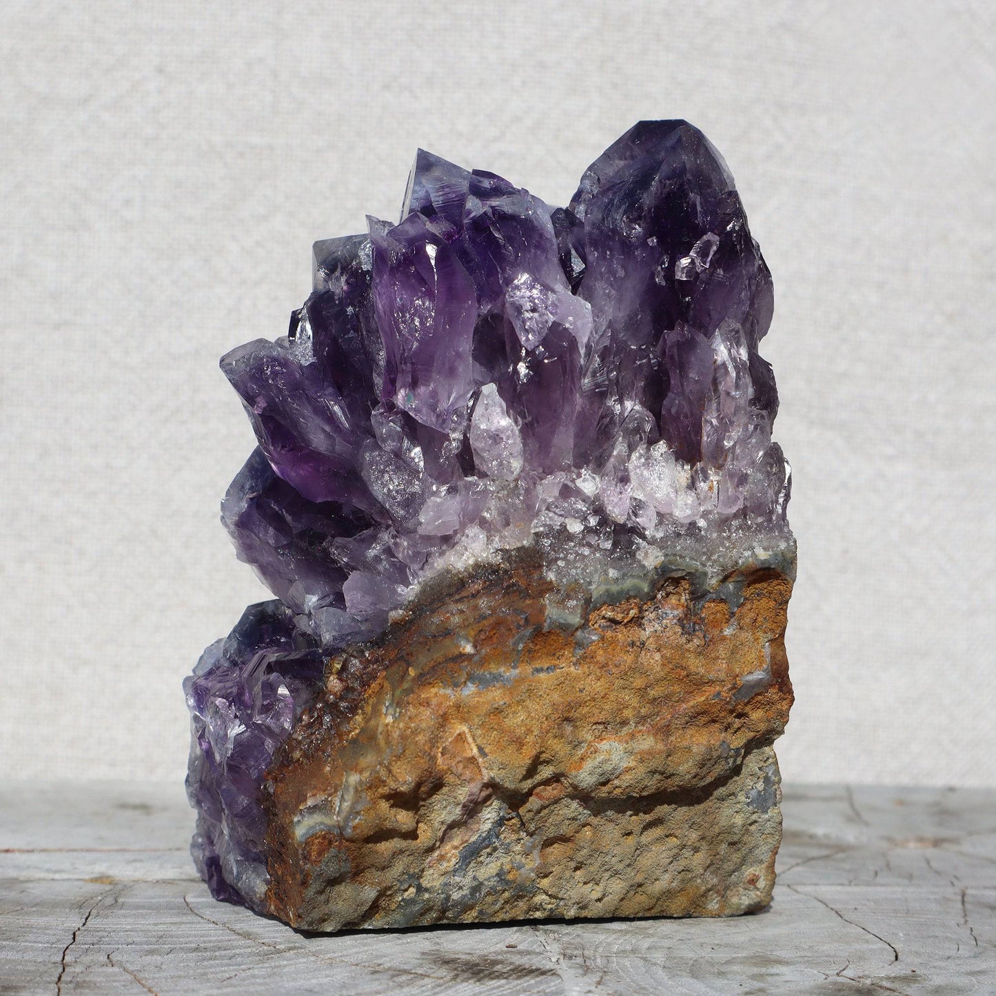 SOHO HOUSE rare raw mineral cluster large crystal peaks, sale, Uruguay - Deepest Earth
