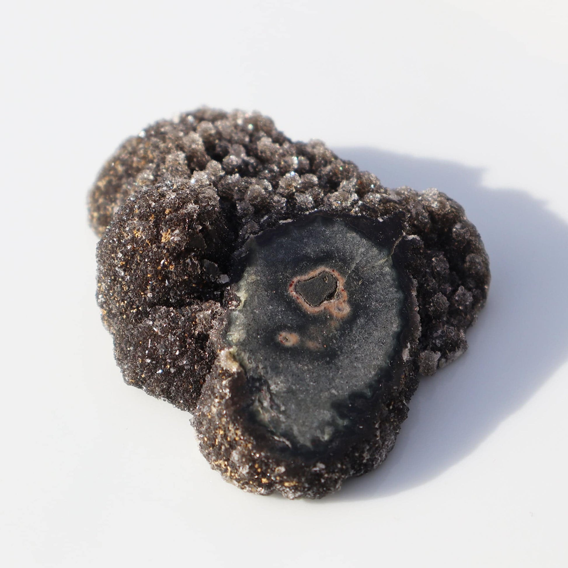 Rare druzy amethyst stalactite fragment