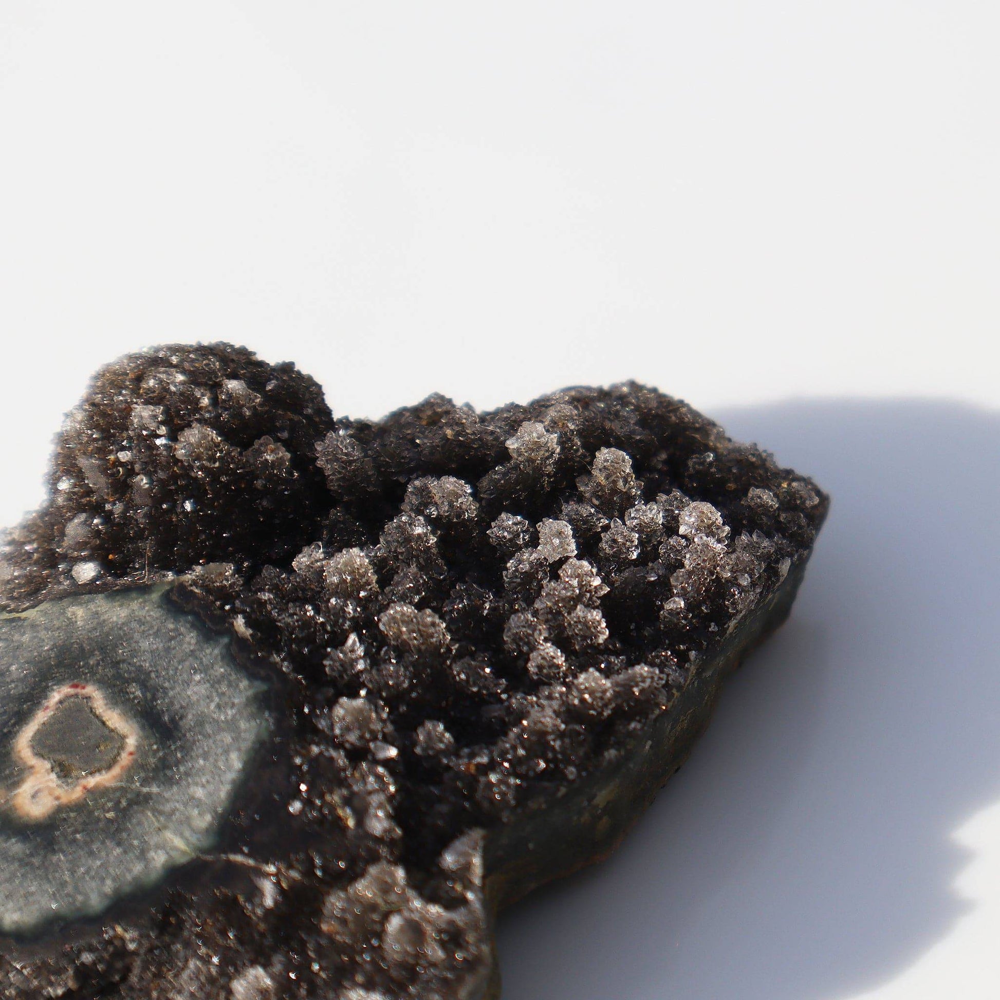 Rare druzy amethyst stalactite fragment