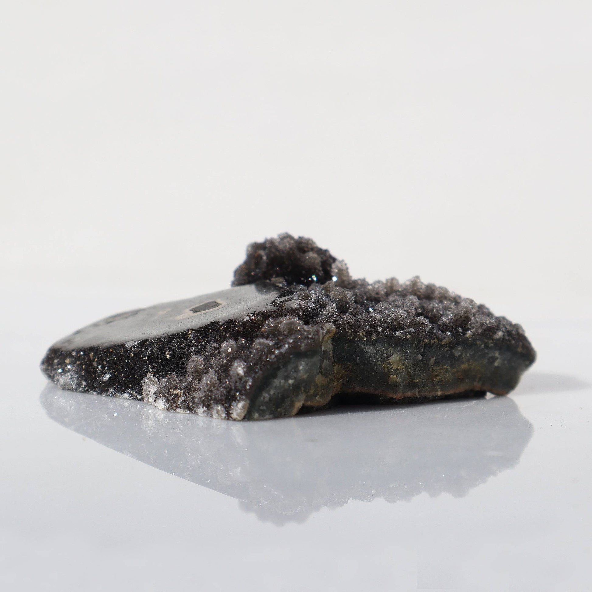 Rare druzy amethyst stalactite fragment