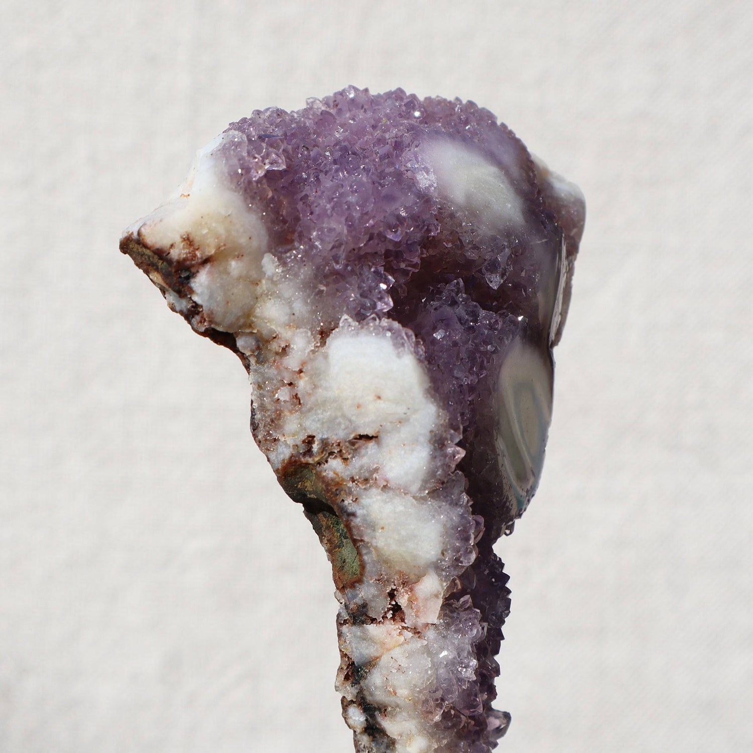 on custom stand amethyst geode fragment