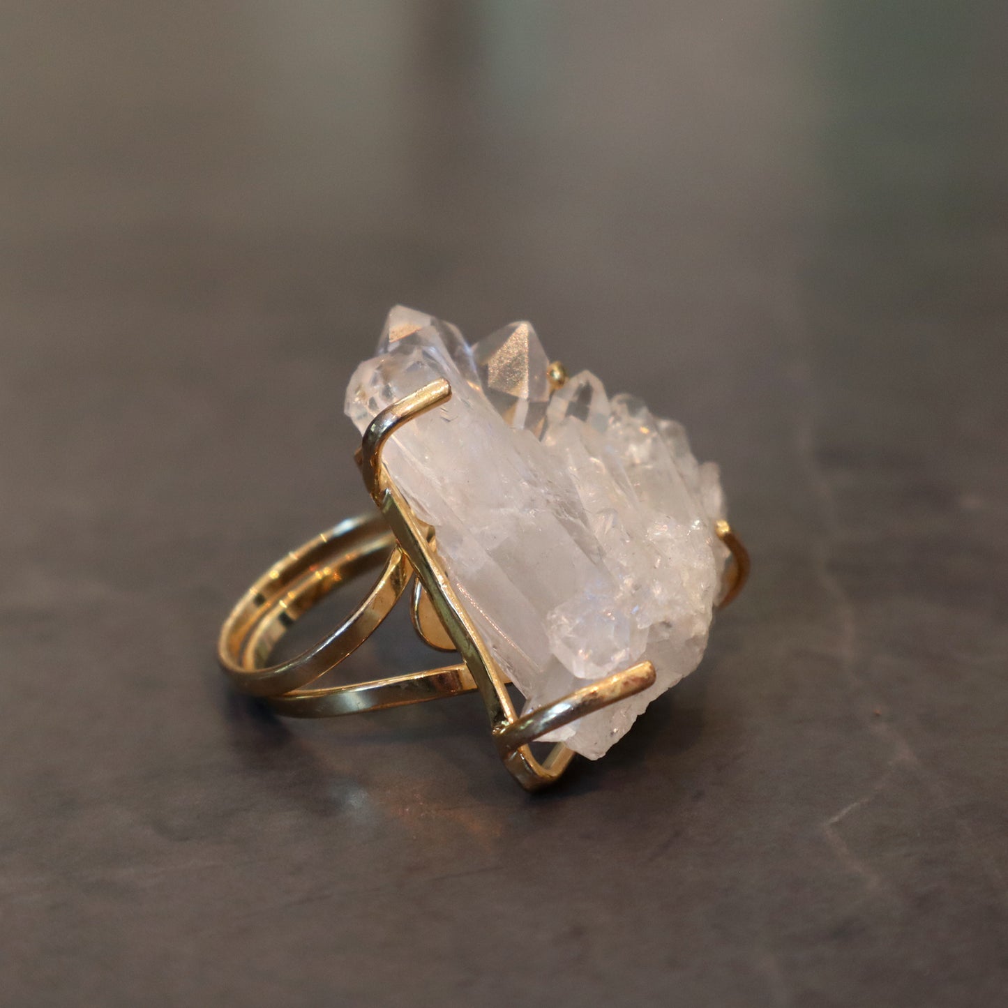 Quartz Crystals Ring