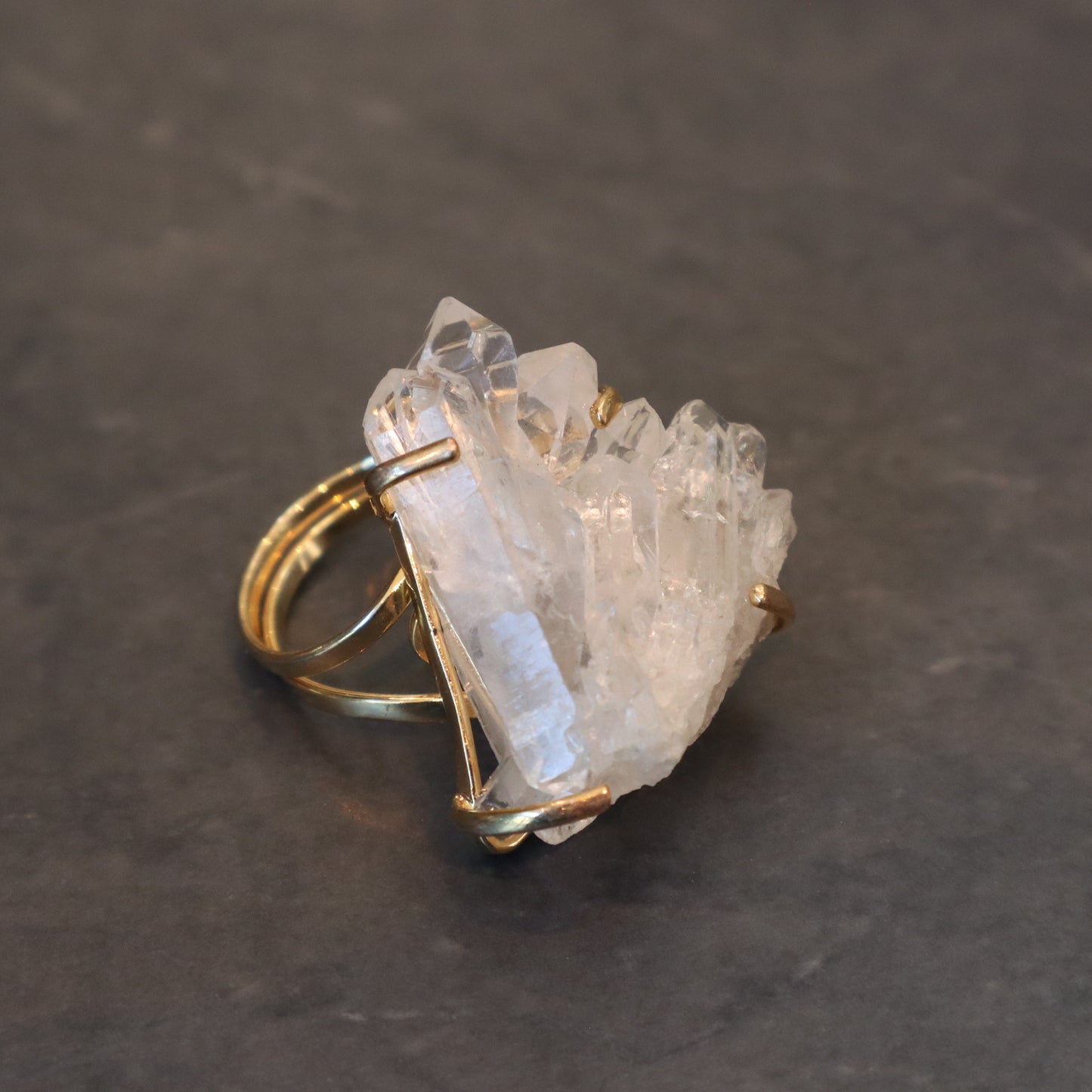 Quartz Crystals Ring