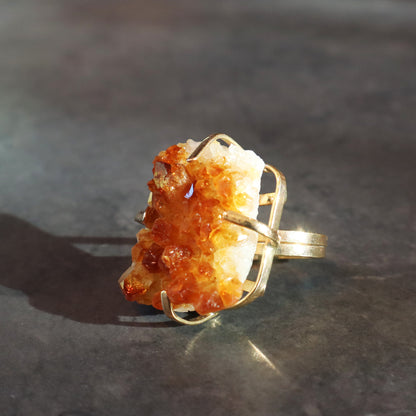 Freeform Citrine Ring