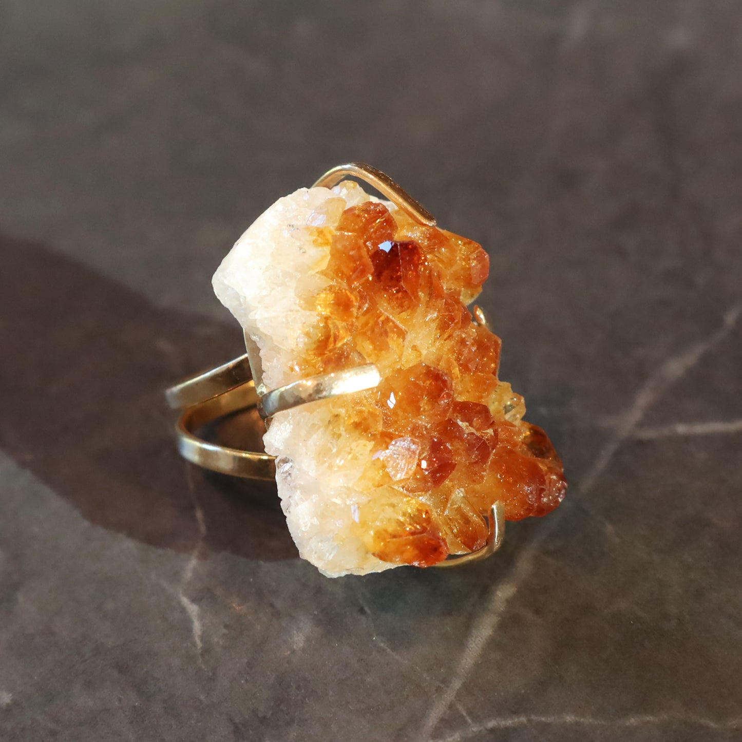 Freeform Citrine Ring