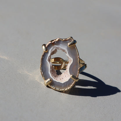 Agate Micro-Crystals Ring