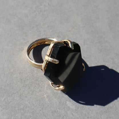 Polished Black Onyx Ring