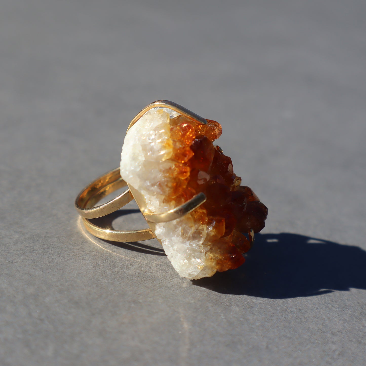 Freeform Citrine Ring