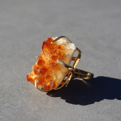 Freeform Citrine Ring