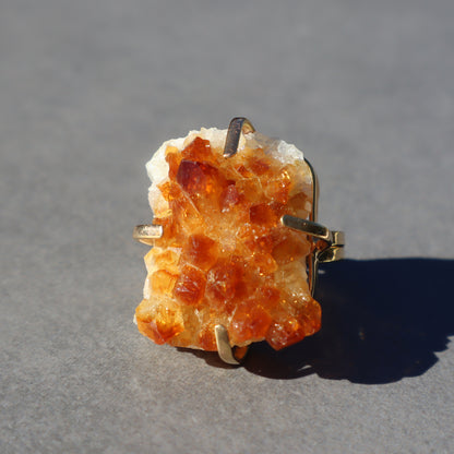 Freeform Citrine Ring