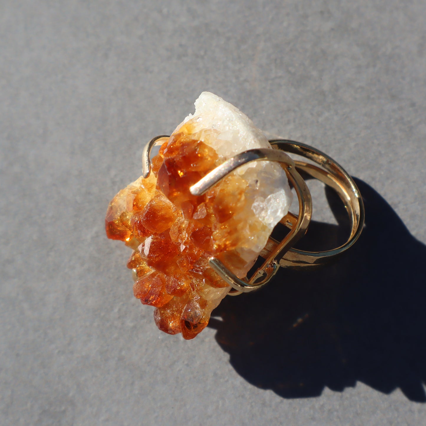 Freeform Citrine Ring