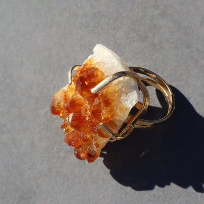 Freeform Citrine Ring