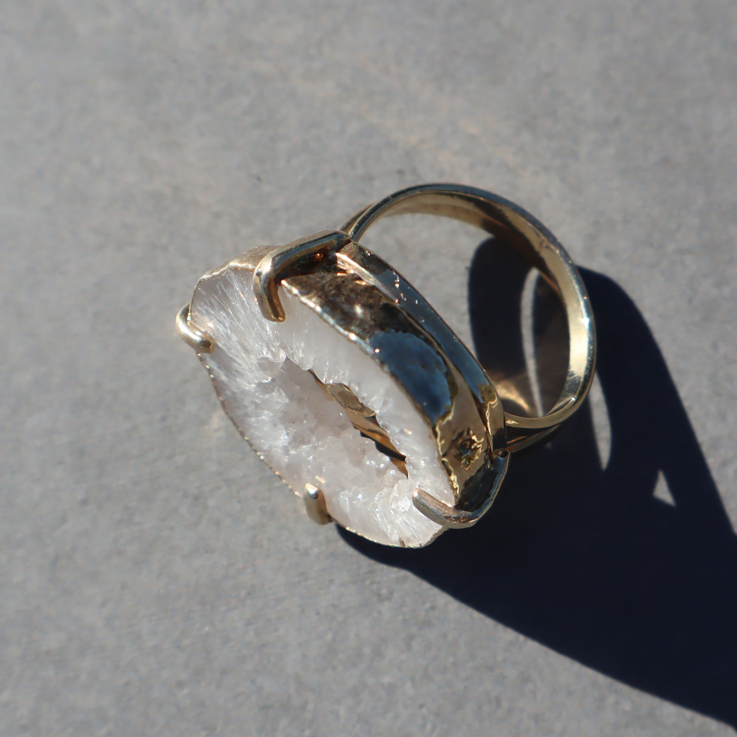 Clear Quartz Crystal Ring