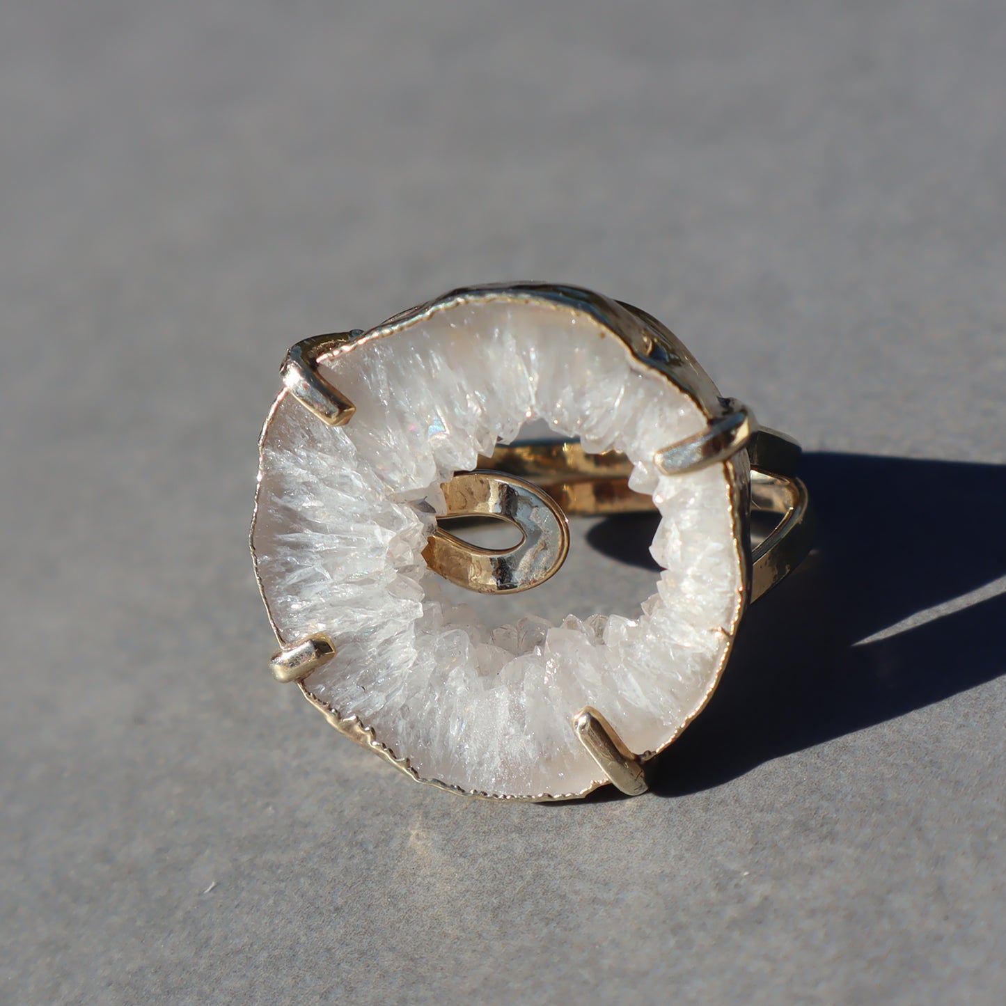 Clear Quartz Crystal Ring