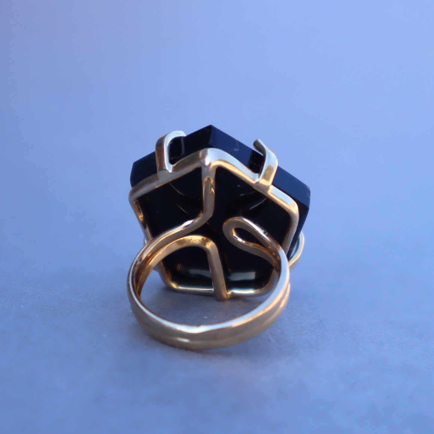 Polished Black Onyx Ring