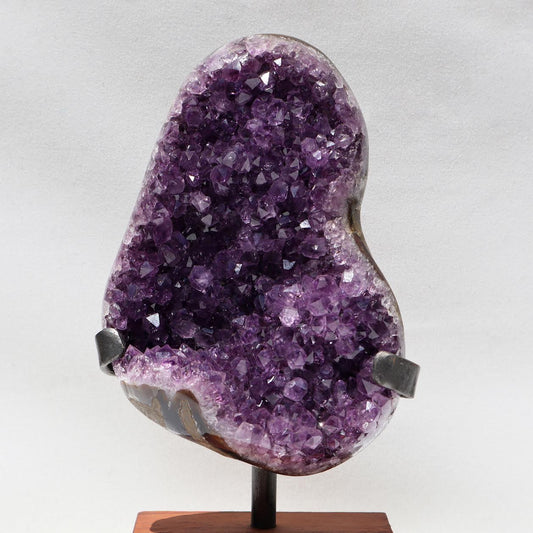 Purple Birthstone Mounted Geode - Deepest Earth