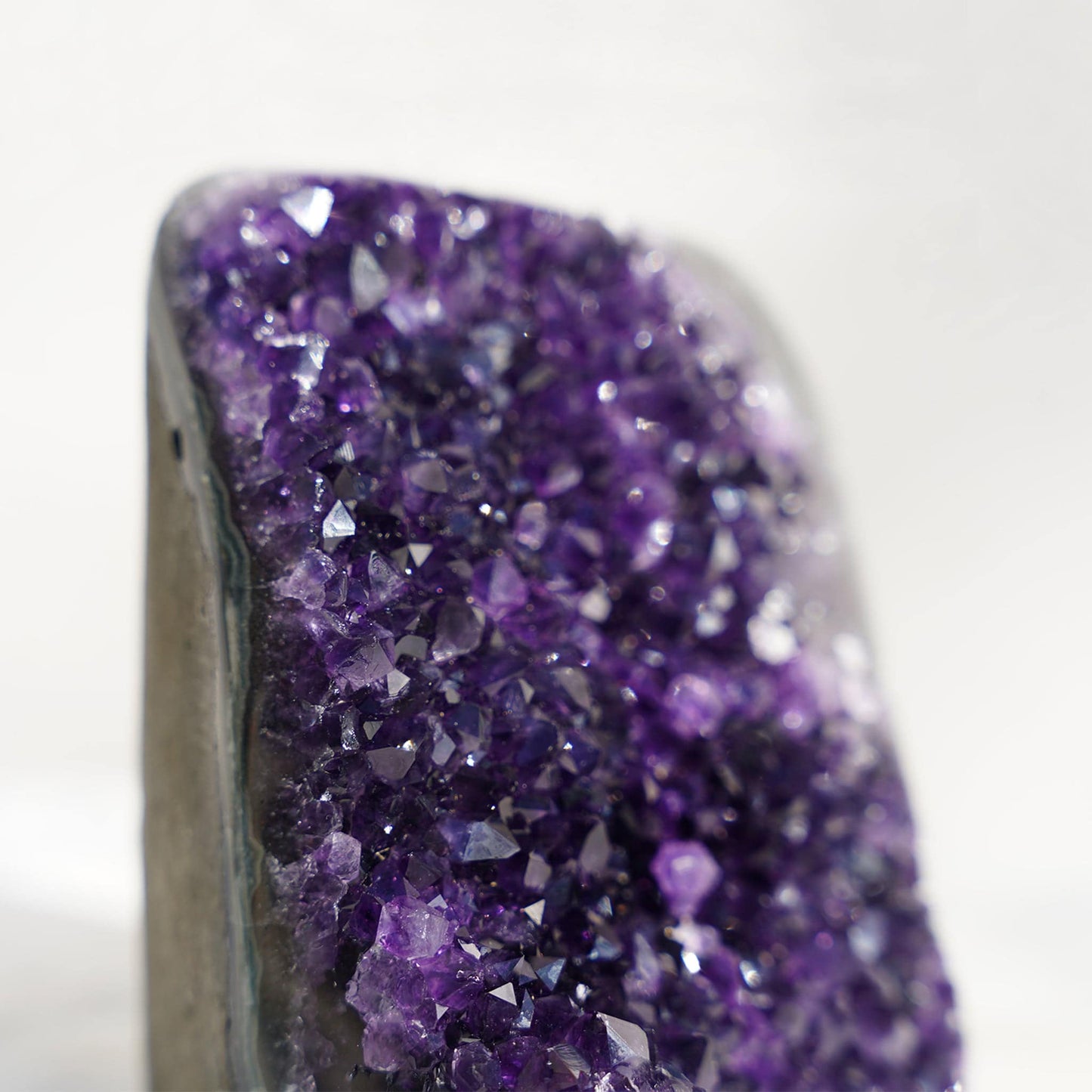 Midnight Dark Purple Crystals Geode - Deepest Earth