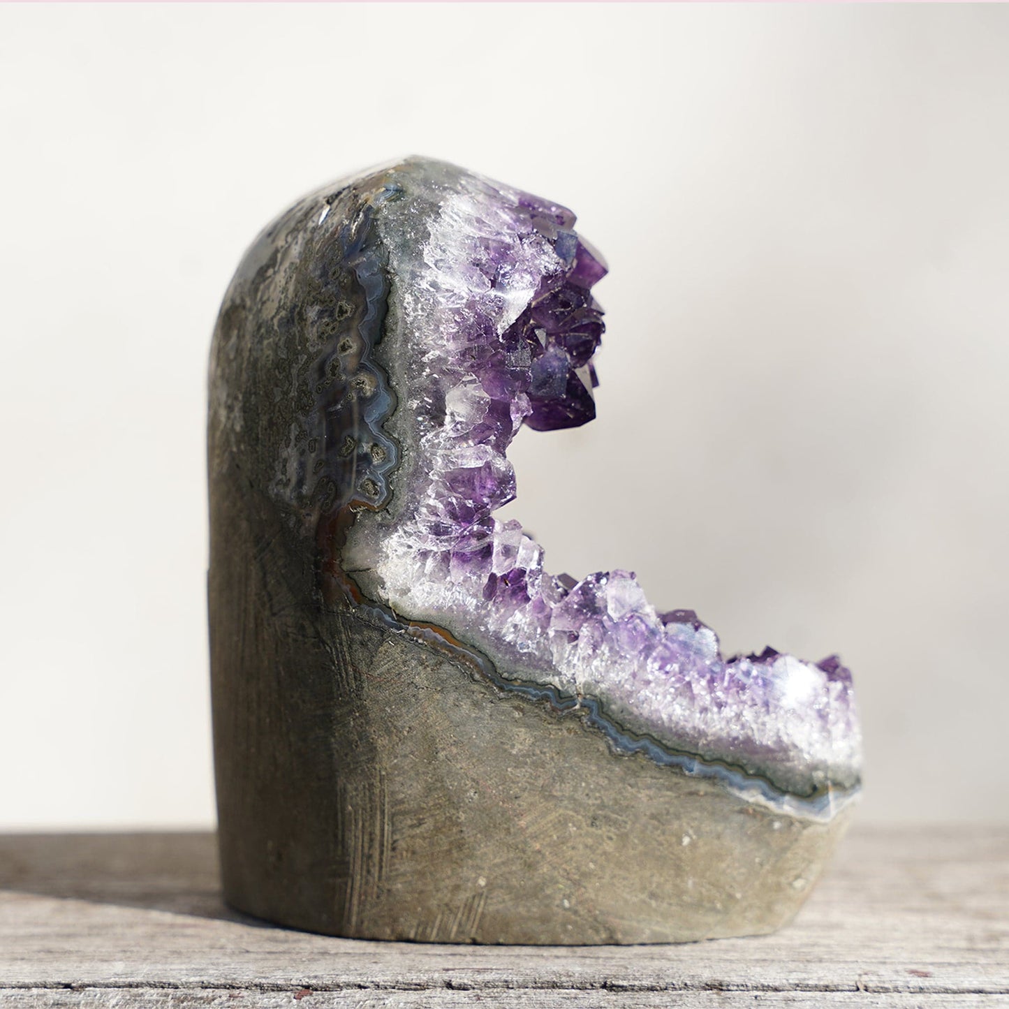 The Wave: Unique Amethyst Geode Quartz Mineral Decor - Deepest Earth