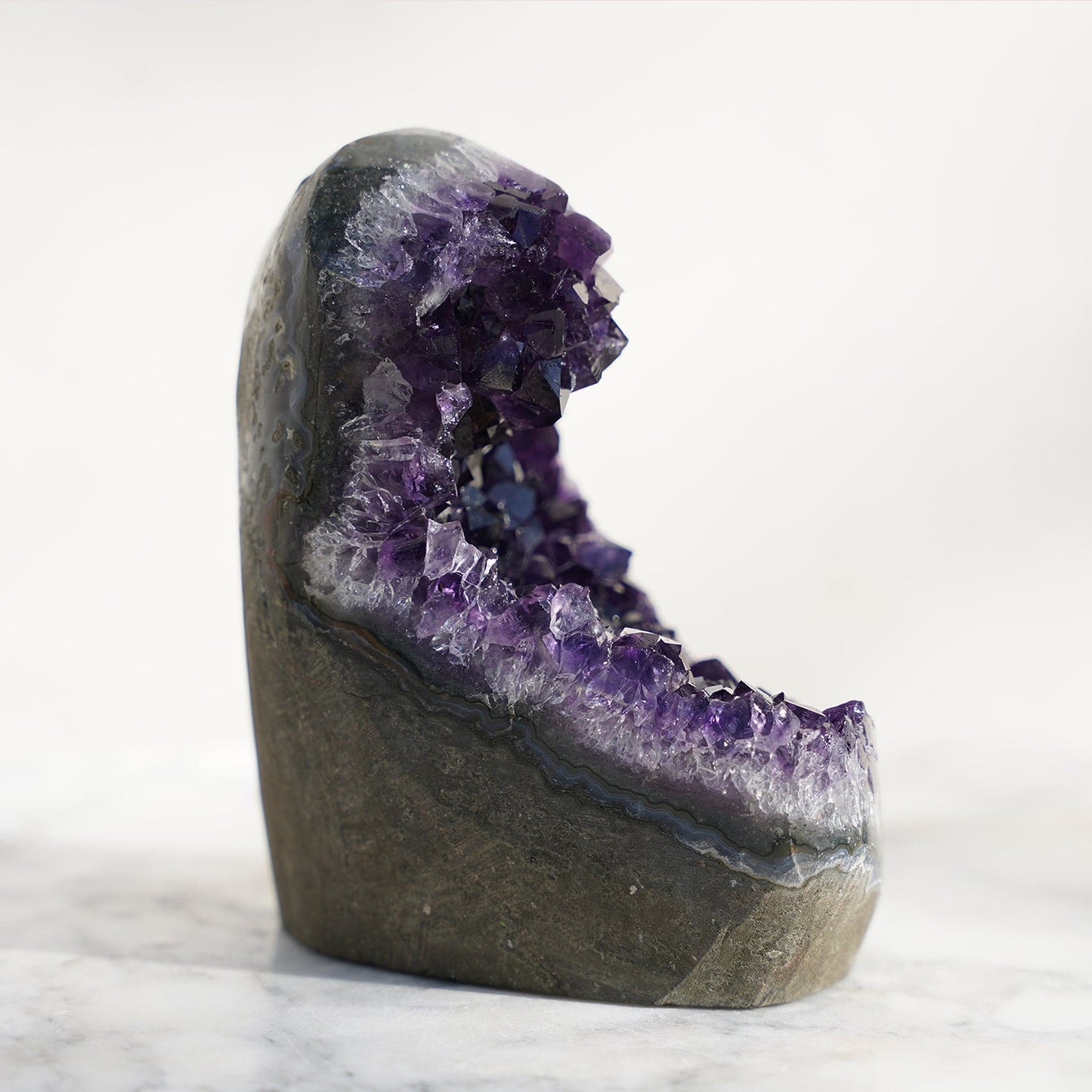 The Wave: Unique Amethyst Geode Quartz Mineral Decor - Deepest Earth