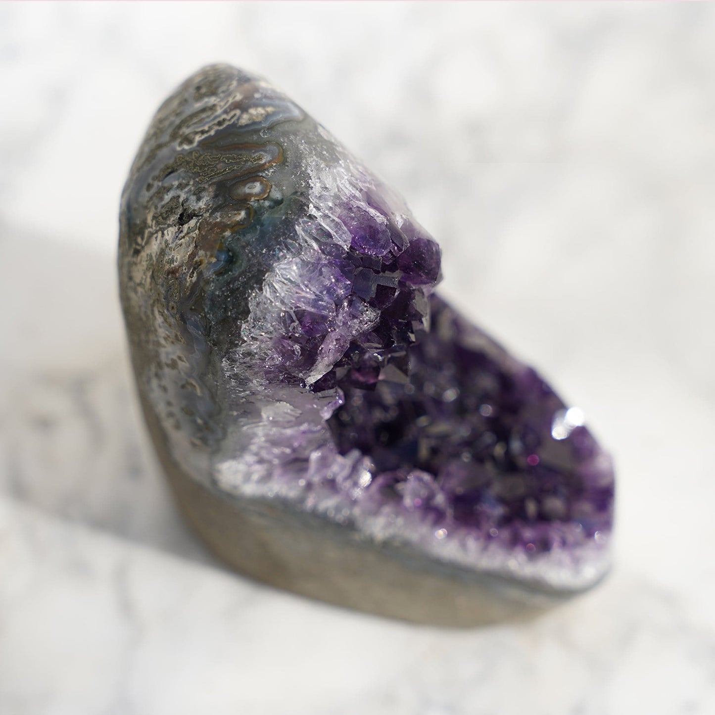 The Wave: Unique Amethyst Geode Quartz Mineral Decor - Deepest Earth