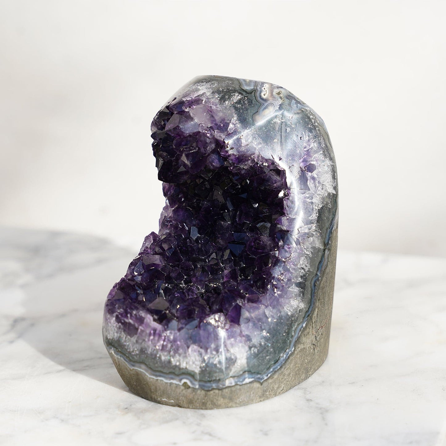 The Wave: Unique Amethyst Geode Quartz Mineral Decor - Deepest Earth