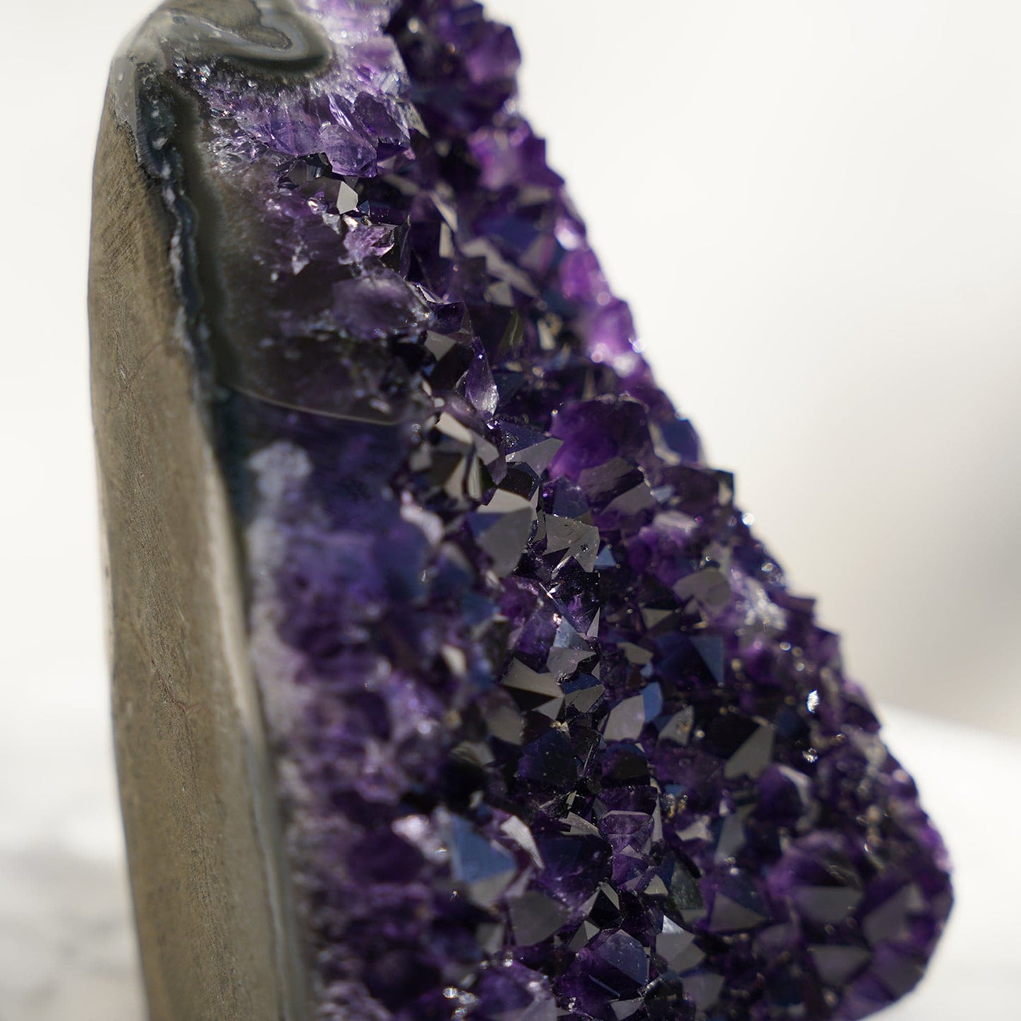 Abyss Amethyst Geode: Quartz, Green, Blue Agate. High Quality - Deepest Earth